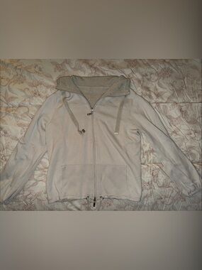 Reversible zip up sweater